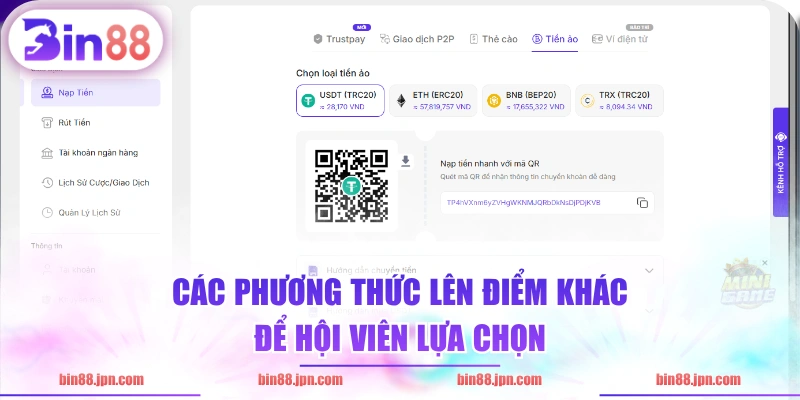 Các phương thức lên điểm khác để hội viên lựa chọn